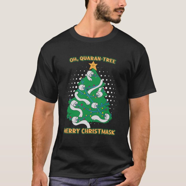 Camiseta Máscara de Natal do Quarantree Toilet Paper (Frente)