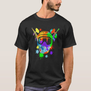 Camiseta Máscara de Paintball Jogo de Paintball Arma de Ar