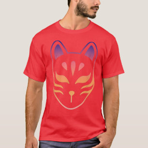 Camiseta máscara de retrô de anime kitsune retro vintage, r