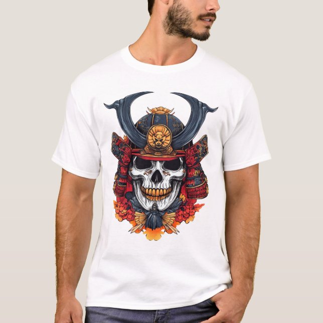 Camiseta Máscara de Samurai Caveira (Frente)