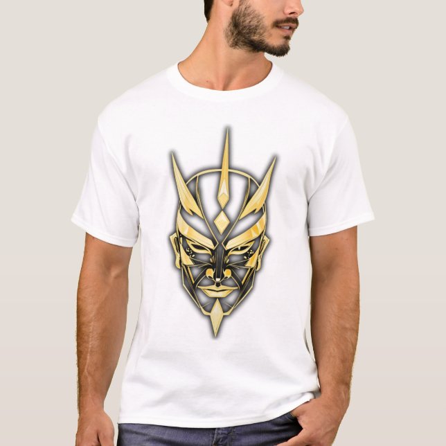 Camiseta Máscara de Samurai Dourada (Frente)