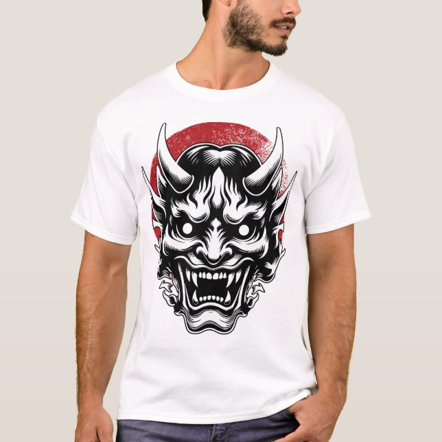 Camiseta Máscara de samurai/ japan (Frente)