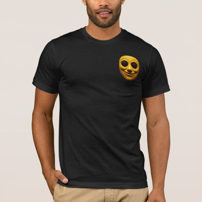 Camiseta Máscara de sorriso amarela (Frente)