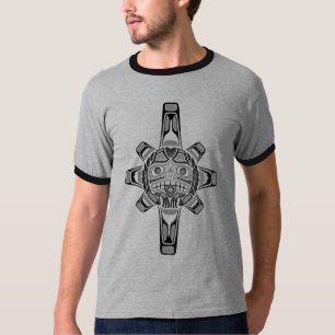 Camiseta Máscara de Sun do Haida, cinzenta