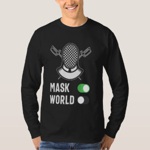 Camiseta Máscara de Switch do Modo de Esgrima no Mundo Desl