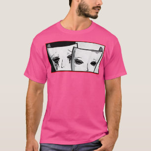 Camiseta Máscara De Teatro Comédia De Drama Soft Grunge E T