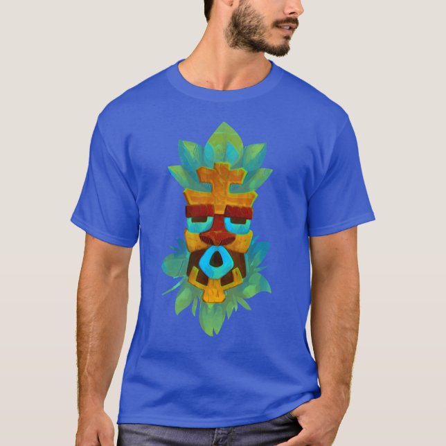 Camiseta Máscara de Tiki com textura (Frente)