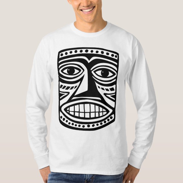 Camiseta Máscara de Tiki III - Preto (Frente)
