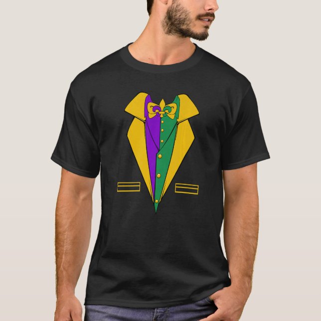 Camiseta Máscara de Tradição de Dança Mardi Gras (Frente)