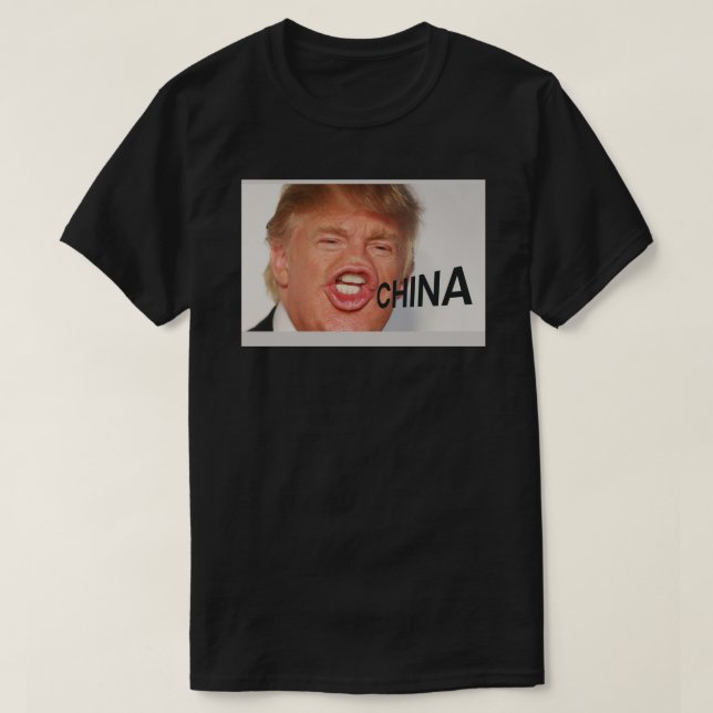 Camiseta Máscara de Trump China (Frente do Design)
