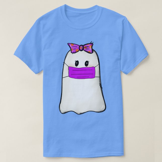 Camiseta máscara de visto assustadora (Frente do Design)