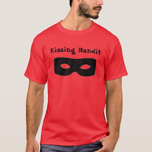 Camiseta Máscara do bandido, beijando o bandido (Frente)