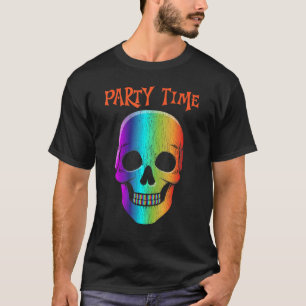Camiseta Máscara do crânio Psicodélico do Halloween