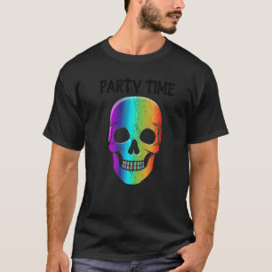 Camiseta Máscara do crânio Psicodélico do Halloween