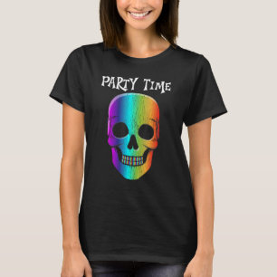 Camiseta Máscara do crânio Psicodélico do Halloween
