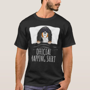 Camiseta Máscara Dormindo Cavalier Rei Charles Spaniel Offi