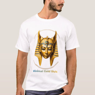 Camiseta Máscara Dourada Minimal – Streetwear de L