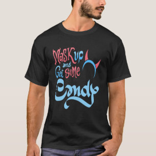 Camiseta Máscara e Obtém Doces Piada de Halloween