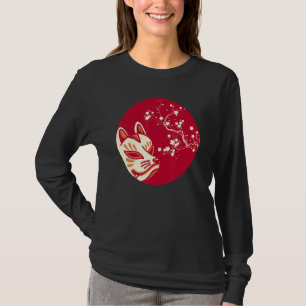 Camiseta Máscara estética de fox Kitsune japonesa