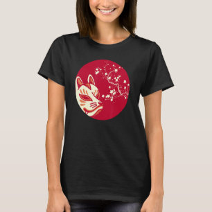 Camiseta Máscara estética de fox Kitsune japonesa