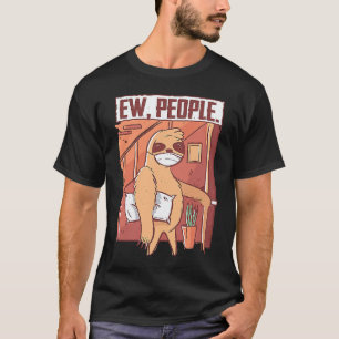 Camiseta Máscara Facial de Preguiça Ew Menschen Distanciame