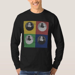 Camiseta Máscara Facial de William Shakespeare Retrato Quad