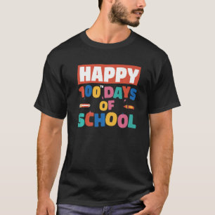 Camiseta Máscara Facial Professor Aluno Feliz 100 Dias De E