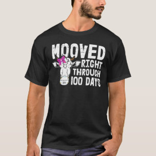 Camiseta Máscara Facial Vaca Moo Ved 100 Dias De Escola Qua