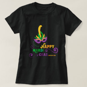 Camiseta máscara feliz do carnaval