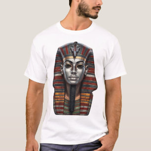 Camiseta Máscara Funerária Vibrante do Antigo Egito – Arte