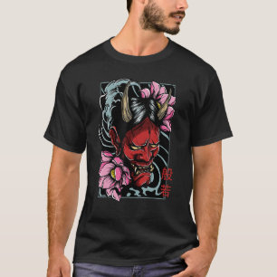 Camiseta Máscara Hannya Tatuagem Oriental Tradicional Demôn