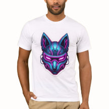 Máscara Kitsune Cyberpunk