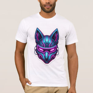 Camiseta Máscara Kitsune Cyberpunk