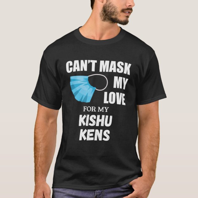 Camiseta Máscara meu amor por um cão Kishu Ken (Frente)