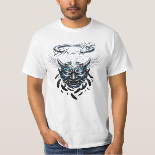 Camiseta Máscara Oni de Halo Despedaçado – Streetwear Anjo