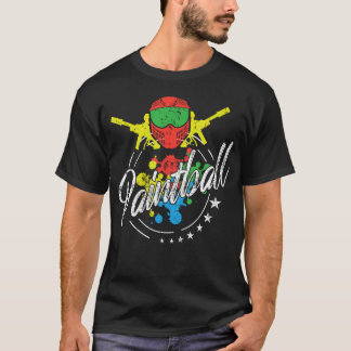 Camiseta Máscara Splat de Paintball Combate Casual Adrenali