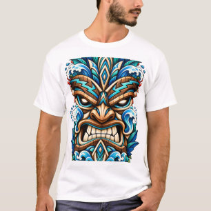 Camiseta Máscara Tiki da Onda do Glaciar
