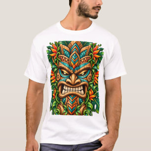 Camiseta Máscara Tiki da Samambaia Esmeralda