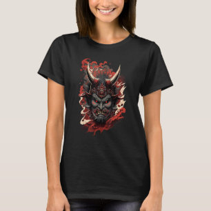 Camiseta Máscara Tradicional Japonesa de Demônio, Diabo Oni