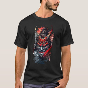 Camiseta Máscara Tradicional Japonesa de Demônio, Diabo Oni