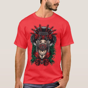 Camiseta Máscara tradicional japonesa Geisha Japão