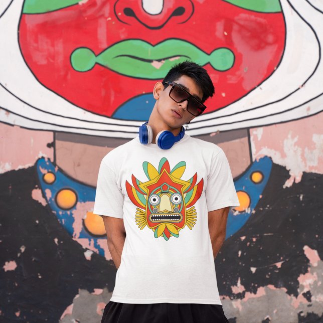 Camiseta Máscara Tribal Indiana (Criador carregado)