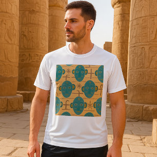Camiseta Máscara Tribal Padrão Facial Étnico Africano