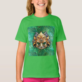 Camiseta Máscara Venata embelezada em verde brilhante