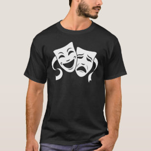 Camiseta Máscaras Brancas de Teatro de Comédia e Tragédia