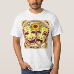 Camiseta Máscaras de Ator Amarelas