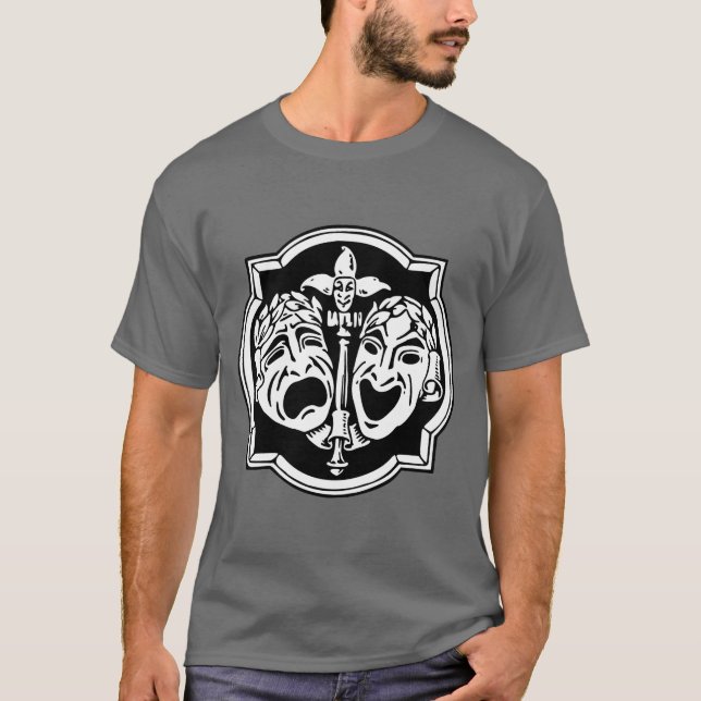 Camiseta Máscaras de Comédia e Teatro de Tragédia Muito Leg (Frente)