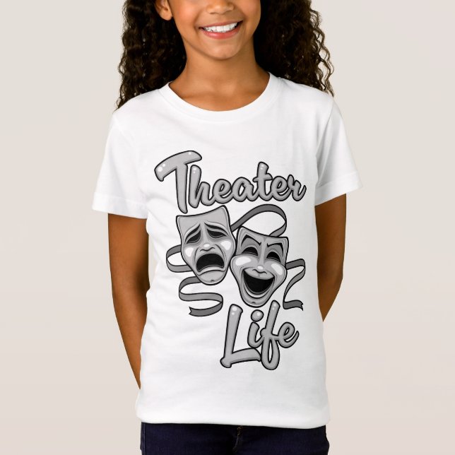Camiseta Máscaras de Comédia e Tragédia da Vida em Teatro (Frente)