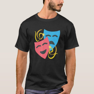 Camiseta Máscaras de Drama Artes Cênicas Tragédia e Comédia