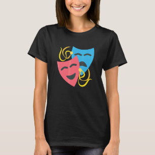 Camiseta Máscaras de Drama Artes Cênicas Tragédia e Comédia